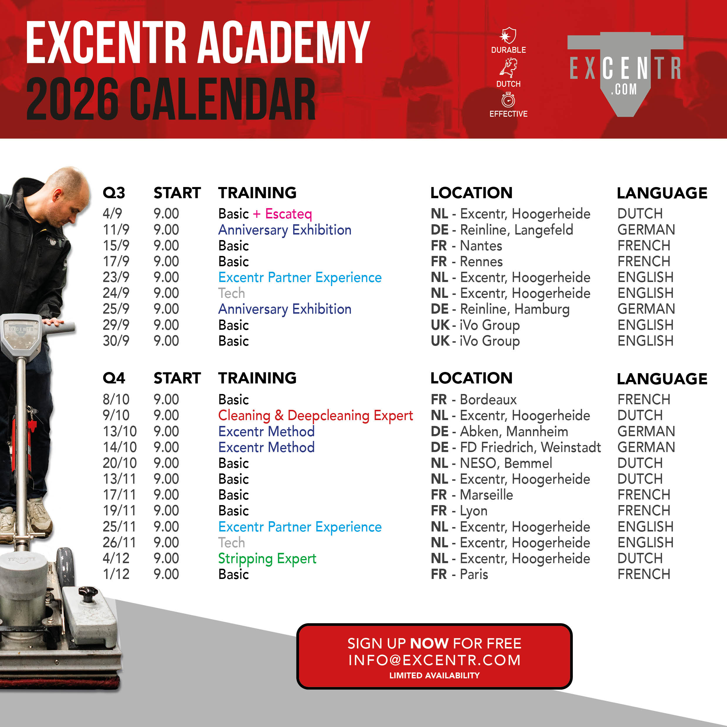 Academy – Calendar 2026 ALL
